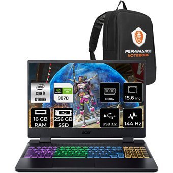 Acer Nitro 5 AN515-58 NHQGAEYP306 Harici GeForce RTX 3070 Intel Core i7 12700H 16 GB Ram 256 GB SSD 15.6 inç Full HD FreeDos Oyuncu Laptop + PER4 Çanta