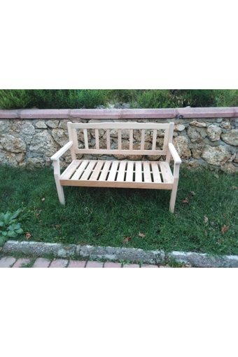 Özel Yapım Ahşap Tekli Bahçe Koltuğu Krem