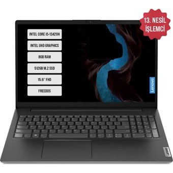 Lenovo V15 Gen 4 LAH 83A1008XTR Dahili Intel UHD Graphics Intel Core i5 13420H 8 GB Ram 512 GB SSD 15.6 inç Full HD FreeDos Laptop