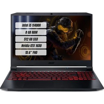 Acer Nitro 5 AN515-57 NH.QEKEY.006 Harici GeForce GTX 1650 Intel Core i5 11400H 8 GB Ram 512 GB SSD 15.6 inç Full HD FreeDos Oyuncu Laptop