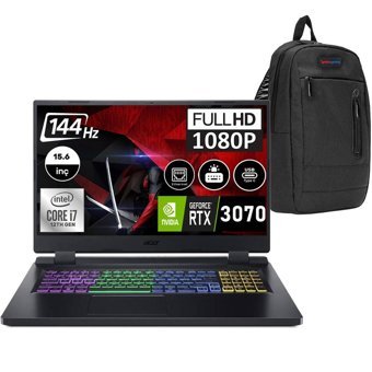 Acer Nitro 5 AN515-58 NHQGAEYP001 Harici GeForce RTX 3070 Intel Core i7 12700H 16 GB Ram 512 GB SSD 15.6 inç Full HD Windows 11 Pro Oyuncu Laptop + Zetta Çanta