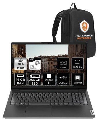 Lenovo NB V15 Gen 3 82TT00A6TX Dahili Intel Iris Xe Graphics Eligible Intel Core i5 1235U 16 GB Ram 256 GB SSD 15.6 inç Full HD Windows 11 Home Laptop + PER4 Çanta