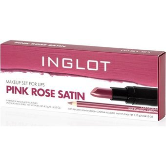Inglot Gül Pembesi Saten Dudak Makyaj Seti