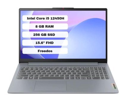 Lenovo IdeaPad Slim 3 83ER0084TR5 Dahili Intel UHD Graphics Intel Core i5 12450H 8 GB Ram 256 GB SSD 15.6 inç Full HD FreeDos Laptop
