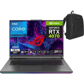 Asus ROG Strix G18 G814JIR-N606202 Harici GeForce RTX 4070 Intel Core i9 14900HX 16 GB DDR5 Ram 1 TB SSD 18 inç QHD FreeDos Oyuncu Laptop + WeblegelsinÇanta
