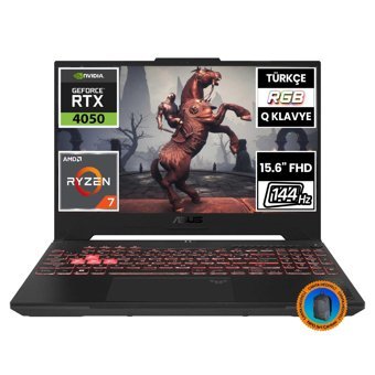 Asus TUF Gaming A15 FA507NU-LP030A8-CNT009 Harici GeForce RTX 4050 AMD Ryzen 7 7735HS 32 GB Ram 512 GB1 TB SSD 15.6 inç Full HD FreeDos Oyuncu Laptop
