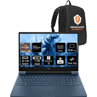HP Victus 15 7N9G7EAPN378 Harici AMD Radeon RX 6500M AMD Ryzen 5 5600H 12 GB Ram 1 TB SSD 15.6 inç Full HD Windows 11 Home Laptop + PER4 Çanta