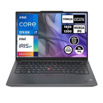 Lenovo Thinkpad E14 Gen 5 21JK0006TX 023 Dahili Intel Iris Xe Graphics Eligible Intel Core i7 1355U 24 GB Ram 512 GB1 TB SSD 14 inç Full HD Windows 11 Pro Laptop