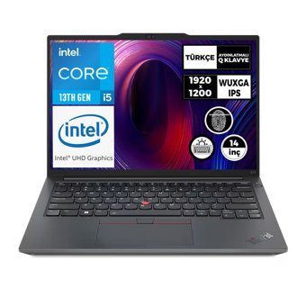 Lenovo Thinkpad E14 Gen 5 TB21JK0006TX03 Dahili Intel Iris Xe Graphics Eligible Intel Core i5 1335U 16 GB Ram 2 TB SSD 14 inç Full HD Windows 11 Pro Laptop