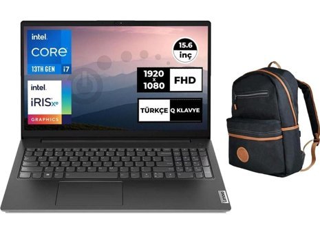 Lenovo V15 Gen 4 LAH 83A1003NTX 024 Dahili Intel Iris Xe Graphics Eligible Intel Core i7 1355U 16 GB Ram 512 GB SSD 15.6 inç Full HD FreeDos Laptop + Çanta