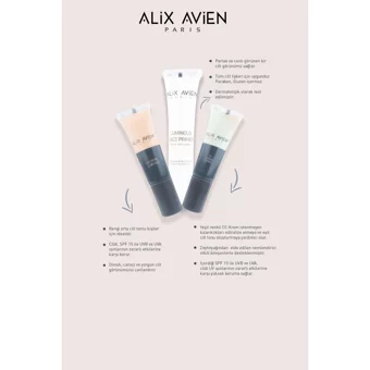 Alix Avien Cilt Tonu Düzenleyici Aydınlatıcı Etkili Orta Ton Mini Boy Makyaj Seti