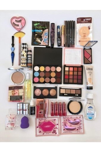 Aily Cosmetics 38 Parça 02 Orta Ton Çeyiz Paketi Makyaj Seti