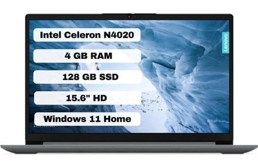 Lenovo IdeaPad 1 82V700A9TX Dahili Intel UHD Graphics Intel Celeron N4020 4 GB Ram 128 GB SSD 15.6 inç HD Windows 11 Home Laptop
