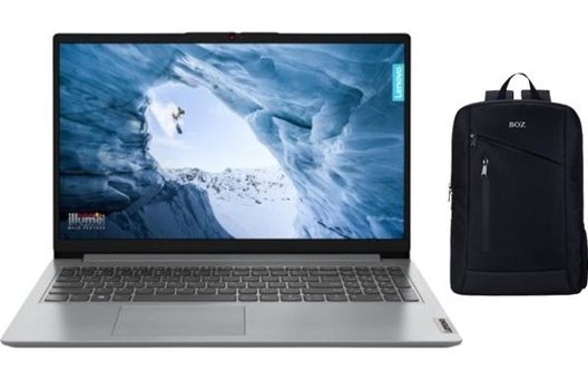 Lenovo IdeaPad1 Dahili Intel UHD Graphics Intel Celeron N4020 4 GB Ram 256 GB SSD 15.6 inç Full HD FreeDos Laptop + Boz Çanta