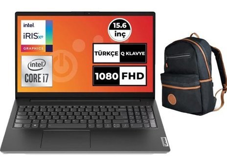 Lenovo V15 Gen 3 82TT0055TX 025 Dahili Intel Iris Xe Graphics Eligible Intel Core i7 1255U 24 GB Ram 4 TB SSD 15.6 inç Full HD Windows 11 Pro Laptop + Çanta