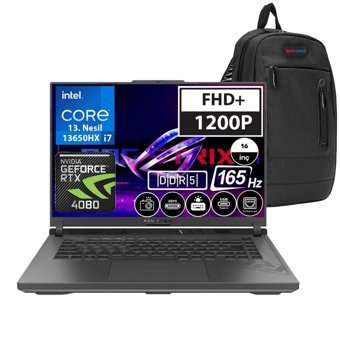 Asus ROG Strix G16 G614JZ-N3038-W Harici GeForce RTX 4080 Intel Core i7 13650HX 16 GB Ram 2 TB SSD 16 inç Full HD Windows 11 Pro Oyuncu Laptop + Zetta Çanta