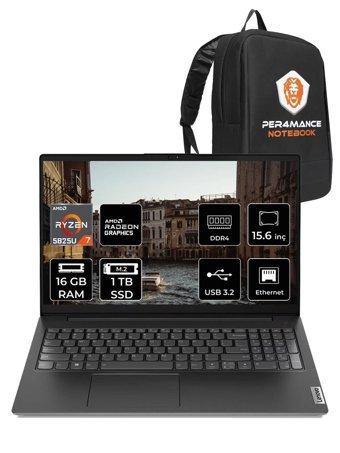 Lenovo V15 Gen 3 82TV004MTX Dahili AMD Radeon RX Vega 8 AMD Ryzen 7 5825U 16 GB Ram 1 TB SSD 15.6 inç Full HD FreeDos Laptop + PER4 Çanta