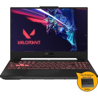 Asus TUF Gaming A15 LP158 Zİ739 Harici GeForce RTX 4050 AMD Ryzen 5 7535HS 32 GB Ram 1 TB SSD 15.6 inç Full HD FreeDos Oyuncu Laptop + 320 GB Hiksemi SSD