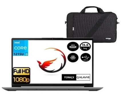 Lenovo IdeaPad 3 82RK00XBTX Dahili Intel UHD Graphics Intel Core i3 1215U 4 GB Ram 1 TB SSD 15.6 inç Full HD FreeDos Laptop + Çanta