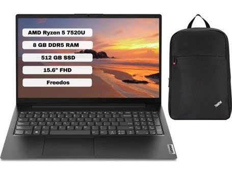 Lenovo V15 Gen 4 AMN 82YU00QKTX Dahili AMD Radeon 610M AMD Ryzen 5 7520U 8 GB Ram 512 GB SSD 15.6 inç Full HD FreeDos Laptop + Çanta