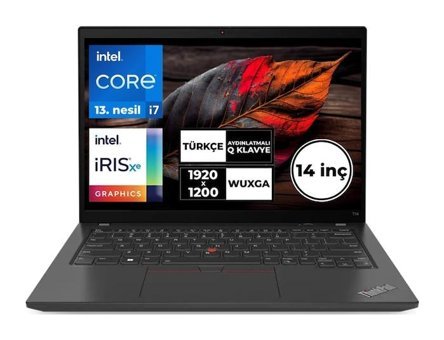 Lenovo Thinkpad T14 Gen 4 21HES9OPT7BT16 Dahili Intel Iris Xe Graphics Eligible Intel Core i7 1355U 16 GB Ram 512 GB SSD 14 inç Full HD Windows 10 Home Laptop