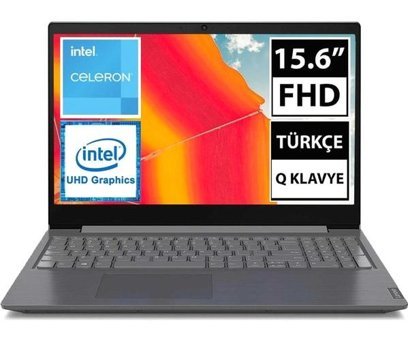 Lenovo V15 82C3019XTX Dahili Intel UHD Graphics Intel Celeron N4120 4 GB Ram 256 GB SSD 15.6 inç Full HD FreeDos Laptop