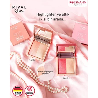 Rival Loves Me Two In One No:02 Peach Highlighter Paleti