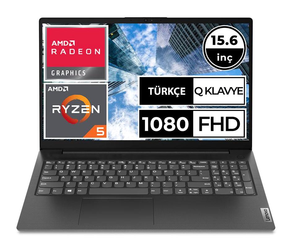 Lenovo V15 82KD0042TX Dahili AMD Radeon RX Vega 7 AMD Ryzen 5 5500U 8 GB Ram 256 GB SSD 15.6 inç Full HD FreeDos Laptop