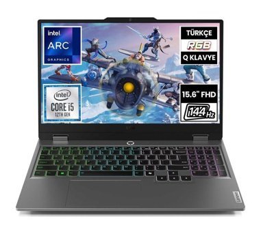 Lenovo LOQ 83FQ000UTR Harici Intel ARC A530M Intel Core i5 12450HX 16 GB Ram 512 GB SSD 15.6 inç Full HD FreeDos Laptop
