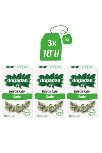 Doğadan Beyaz Çay Bitki Çayı 3x18 Adet