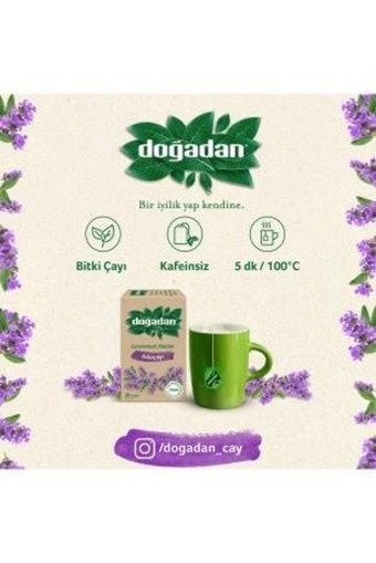 Doğadan Geleneksel Bitkiler Adaçayı Bitki Çayı 20 Adet