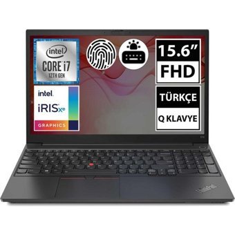 Lenovo E15 21E6006YTX Dahili Intel Iris Xe Graphics Eligible Intel Core i7 1255U 16 GB Ram 512 GB SSD 15.6 inç Full HD FreeDos Laptop