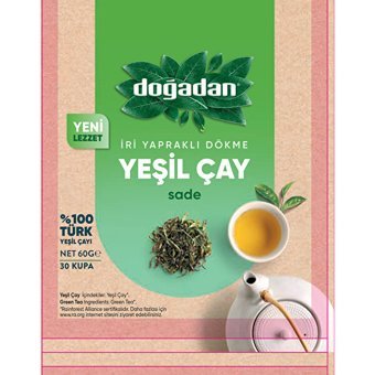 Doğadan İri Yapraklı Dökme Yeşil Bitki Çayı 60 gr