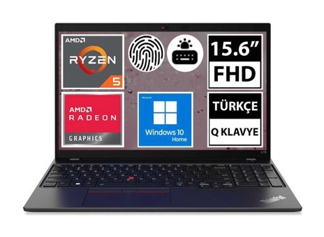 Lenovo Thinkpad L15 21C7002HTX Dahili AMD Radeon RX Vega 7 AMD Ryzen 5 5675U 8 GB Ram 512 GB SSD 15.6 inç Full HD Windows 10 Pro Laptop