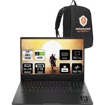 HP Omen 16 WF0008NT 81T46EAPN345 Harici GeForce RTX 4080 Intel Core i7 13700HX 24 GB Ram 2 TB SSD 16.1 inç Full HD FreeDos Oyuncu Laptop + PER4 Çanta