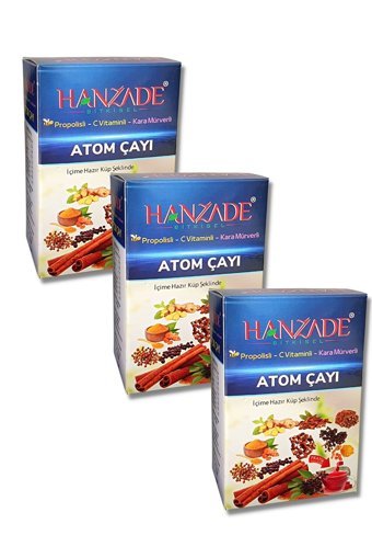 Hanzade Atom Çayı Karışık Bitki Çayı 3 Adet 150 gr