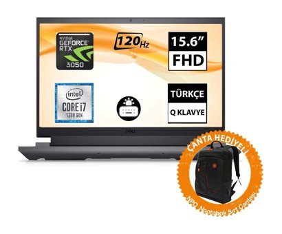 Dell G15 5530 G155530005U01 Harici GeForce RTX 3050 Intel Core i7 13650HX 16 GB Ram 1 TB SSD 15.6 inç Full HD FreeDos Oyuncu Laptop