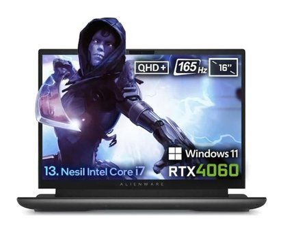 Dell Alienware M16 R1 AWM16İ7X60WH Harici GeForce RTX 4060 Intel Core i7 13700HX 16 GB Ram 512 GB SSD 16 inç Full HD Windows 11 Home Oyuncu Laptop