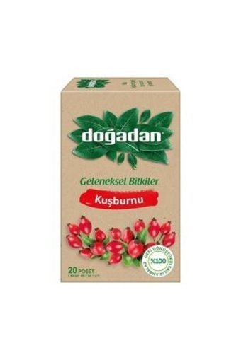 Doğadan Geleneksel Bitkiler Kuşburnu Poşet Bitki Çayı 20 Adet