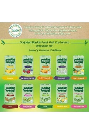 Doğadan Demleme Yeşil Bitki Çayı 100 gr