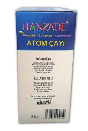 Hanzade Atom Çayı Karışık Bitki Çayı 6 Adet 150 gr