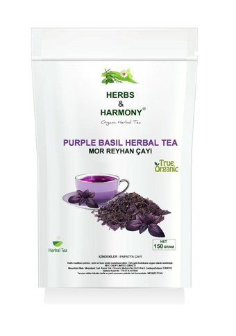 Herbs & Harmony Mor Reyhan Organik Bitki Çayı 150 gr