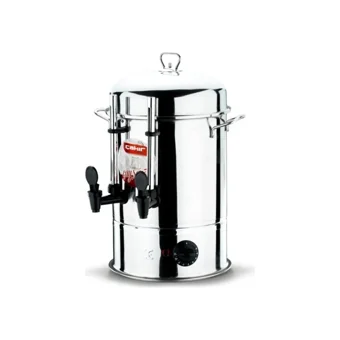 Çakır 2000 W 11 lt Su Kapasiteli Çelik Tek Demlikli 40 Bardak Çift Musluklu Çelik Elektrikli Semaver İnox