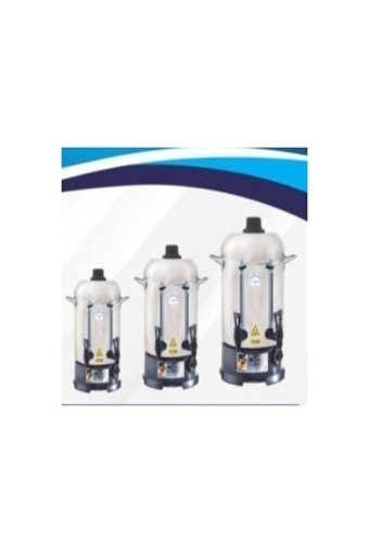 Mizan Saim 2500 W 30 lt Su Kapasiteli Çelik Tek Demlikli 80 Bardak Çift Musluklu Çelik Elektrikli Semaver İnox