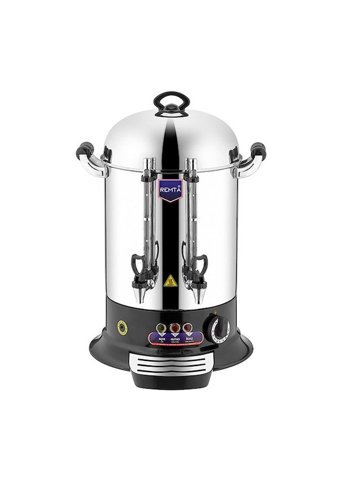 Remta Elegance 1500 W 9 lt Su Kapasiteli Çelik Tek Demlikli 80 Bardak Çift Musluklu Çelik Elektrikli Semaver İnox