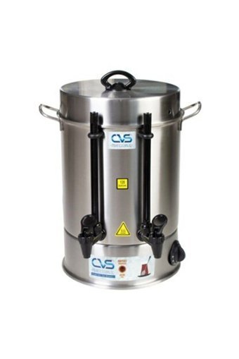 Cvs DN91120 2000 W Çelik Tek Demlikli 120 bardak Çift Musluklu Çelik Elektrikli Semaver İnox