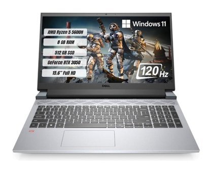 Dell Gaming G15 G15-FGR556W85N Harici GeForce RTX 3050 AMD Ryzen 5 5600H 8 GB Ram 512 GB SSD 15.6 inç Full HD Windows 11 Home Oyuncu Laptop