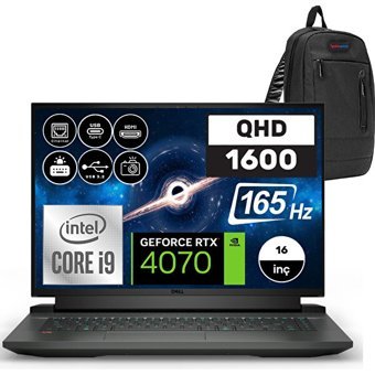 Dell Gaming G16 7630 G167630020WP08 Harici GeForce RTX 4070 Intel Core i9 13900HX 96 GB DDR5 Ram 1 TB SSD 16 inç QHD Windows 11 Pro Oyuncu Laptop + Zetta Çanta