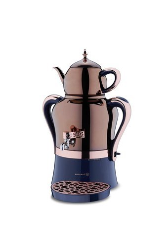 Korkmaz A843-02 Hanedan 2000 W 3.5 lt Su Kapasiteli Çelik Tek Demlikli Tek Musluklu Çelik Elektrikli Semaver Rosegold