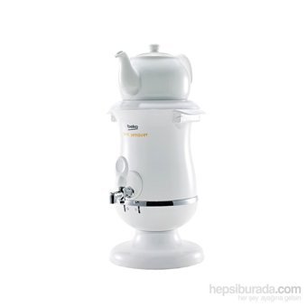 Beko BKK 2111 P 1800 W 2.5 lt Su Kapasiteli Porselen Tek Demlikli Tek Musluklu Plastik Elektrikli Semaver Beyaz